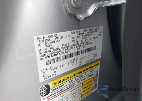 2018 Ford Expedition Xlt from USA, damaged, VIN 1FMJU1HTXJEA18924